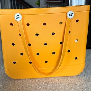 Bright Bogg Orange Perforated Tote Bag